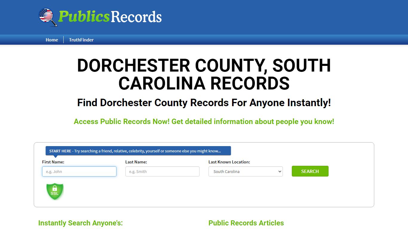 Find Dorchester County, South Carolina Records!